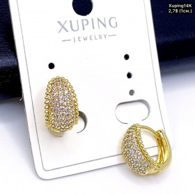 Сережки Xuping14К 10497 (1,0 см.) 